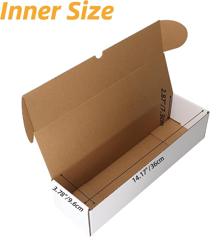 Bulk 600 Capacity Trading Cards Storage Box, in Total 25 Pack Brown White Cardboard Shipping Boxes for 15000 Count 12pt 2.5x3.5 inch Cards or Sleeved Cards - Image 2