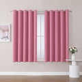ChrisDowa Blackout Curtains 70 inches Wide for Bedroom - 2 Panels Set Extra Wide Grommet Thermal Insulated Room Darkening Curtains for Living Room (Pink, 70 x 63 Inch) by ChrisDowa