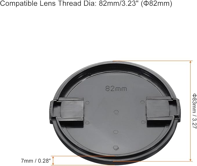 PATIKIL Camera Lens Cap, 2 Pack Sides Pinch Front Lens Cover with Microfiber Cleaning Cloth for 82mm Thread Universal DSLR Lenses for Nikon, for Fujifilm, for Pentax, for Leica - Image 2