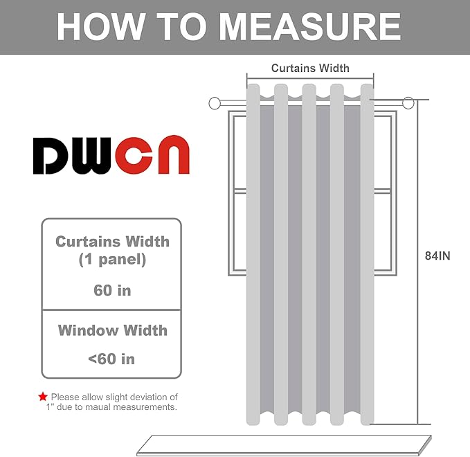 DWCN Room Divider Curtain - Extra Wide Blackout Curtain for Sliding Glass Door, Living Room, Bedroom Partition and Shared Office Space, 1 Grommet Curtain Panel, 5ft Wide x 7ft Tall, Greyish White - Image 2