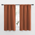 NICETOWN Blackout Curtains and Drapes - Thermal Insulated Solid Rod Pocket Blackout Draperies/Panels (Burnt Orange, 1 Pair, 34 by 45 inches) by NICETOWN