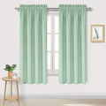 DWCN Blackout Curtains Room Darkening Thermal Insulated Bedroom Curtains Window Curtain Panels, 38 x 63 inches Long, Set of 2 Light Green Rod Pocket Drapes by DWCN