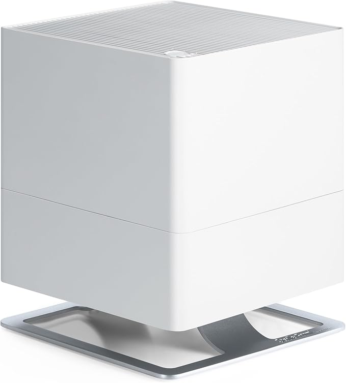 Stadler Form humidifier Oskar, Energy-Saving Humidifier for Rooms up to 540 Square Feet, Evaporator with Automatic Switch-Off, Dimmable LEDs, Very Quiet, White, medium by StadlerForm