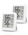 BN-Link Digital Hygrometer Indoor Thermometer Room, Digital Temperature and Humidity Meter with Large LCD Monitor for Home, Bedroom, Terrarium, Incubator, Greenhouse, 2 Pack by BN-LINK
