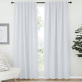 NICETOWN Living Room Darkening Curtain Drapes - (Cloud Grey) W52 x L84, Set of 2, Room Darkening Window Treatment Drapery Panels by NICETOWN