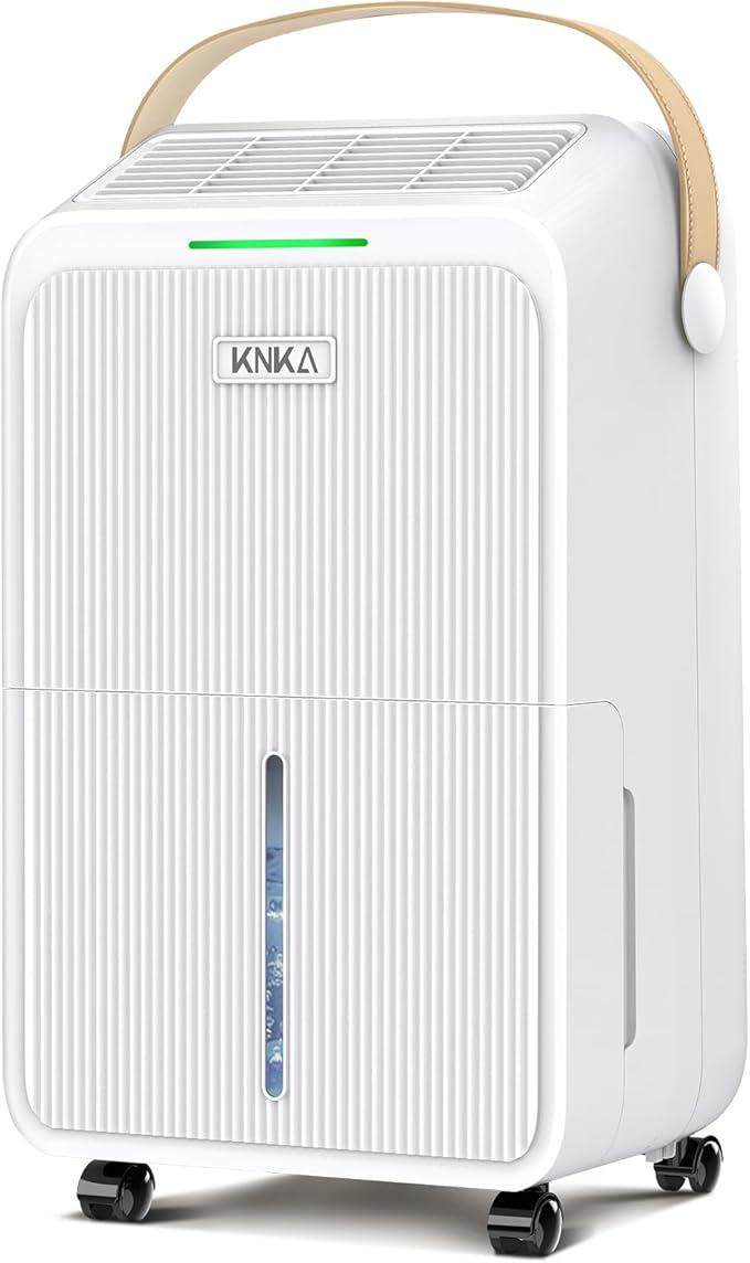 KNKA 2500 Sq.Ft Dehumidifiers for Home with Drain Hose Max 34 Pints, Dehumidifier for Basement, Bedroom, Bathroom, Large Room, Three Modes, Intelligent Humidity Control, Dry Clothes, 24HR Timer by KNKA
