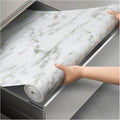 Viseeko Shelf and Drawer Liner for Kitchen Cabinet, Non-Adhesive Cabinet Liners for Shelves, Strong Grip Shelf Paper Non-Slip Waterproof Easy to Cut for Dresser Cupboard, Marble, 24 in x 10 ft by Viseeko