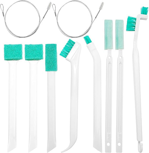 10Pcs Ice Maker Cleaning Brush Kit- 8 Pcs Crevice Cleaning Brush and 2 Pcs Drain Pipe Brushes Small Cleaning Tools for Tight Spaces Corner by Unknown