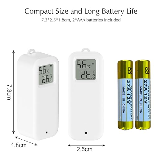 Room Thermometer Indoor, WiFi Humidity Meter with Smart Alert, Data Storage and Calibration, Temperature and Humidity Monitor for Baby Room, Greenhouse, White 2 Pack with Screen - Image 7