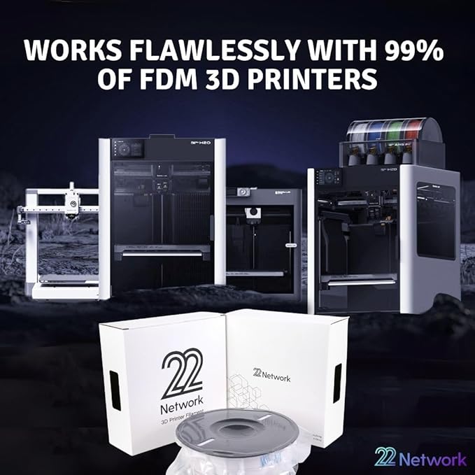 22 Network PLA 3D Printer Filament 1.75mm, 1kg Spool (2.2lbs), Dimensional Accuracy ±0.02mm, Fit Most FDM Printers (Green) - Image 7