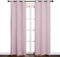 NICETOWN Blackout Draperies Curtains for Girls Room, Nursery Essential Thermal Insulated Grommet Top Blackout Panels (Lavender Pink, 1 Pair, 34 x 84 inches) by NICETOWN