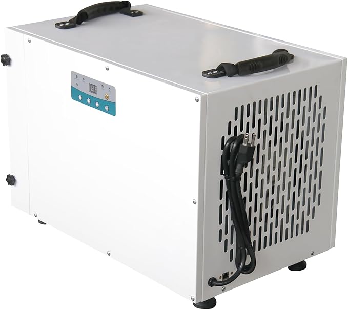 198 Pint Commercial Dehumidifier with Drain Hose for 1300 Sq Ft - Auto Defrost | Smart Control | Compact and Portable for Crawl Spaces, Basements and Industry Water Damage Unit by Amarite