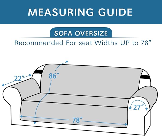 H.VERSAILTEX 100% Waterproof Sofa Slipcover Washable Sofa Cover Non-Slip Couch Cover for 3 Cushion Cover Furniture Protector for Pets Couch Cover with Puppy Paw Silicone Backing (XL Sofa, Off White) - Image 3