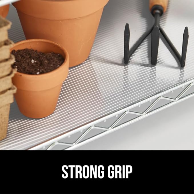 GORILLA GRIP DuraGuard Shelf Liner, Non-Adhesive Cabinet Liners for Kitchen Drawers, Shelves, Refrigerator, Pantry Storage, Bathroom Closet, Durable Waterproof BPA Free Ribbed Plastic, 20x10 Clear - Image 3