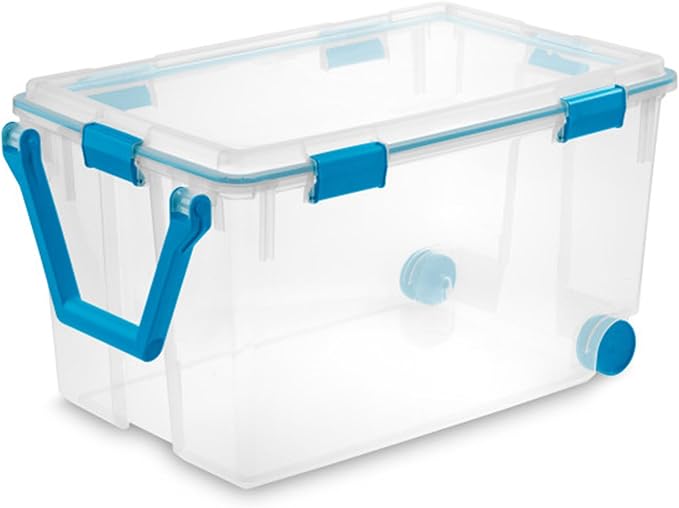Sterilite 6-Pack Gasket Box, Weather-Resistant Storage Bins with Latching Lids, 120 Quart - Heavy-Duty Organizing Containers for Closet, Bathroom, and Office - Image 2