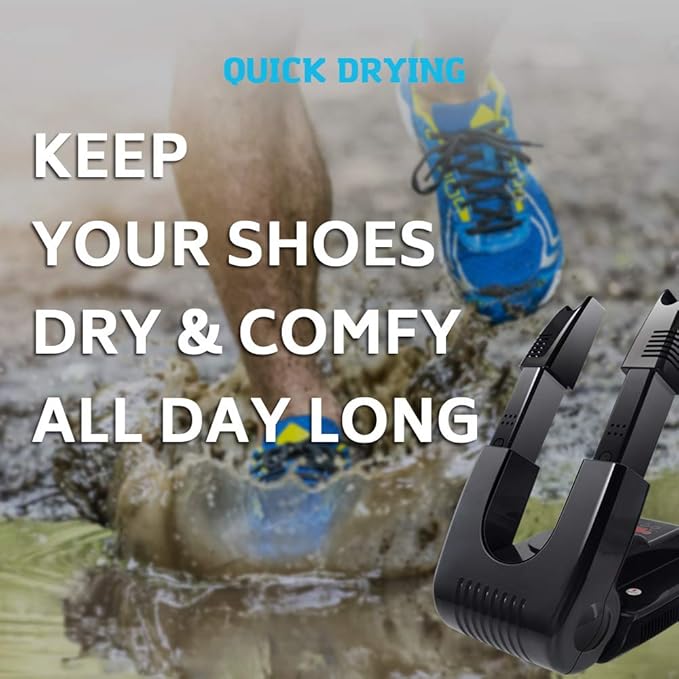 DR.PREPARE Boot Dryer Shoe Dryer Ozone, Glove Dryer & Boot Warmer with Heat Blower, Adjustable Rack and Timer, Folding Design & Quick Drying for Shoes, Gloves, Hats, Socks, Ski Boots (Ozone) - Image 3