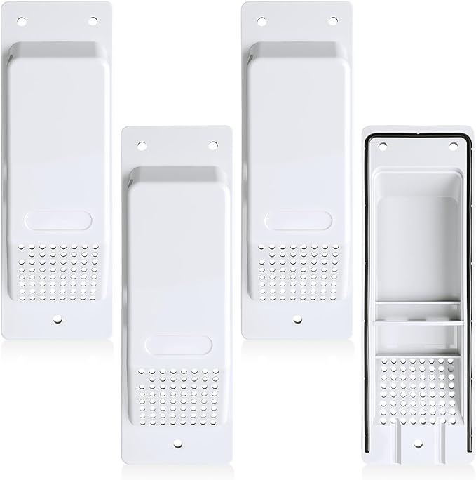 4Pcs Container Air Vent Kit – Heavy Duty Cross Flow Ventilation Cover with Seal Strip, ABS Plastic, Corrosion-Resistant Shipping Container Accessories, Easy Installation by Unknown