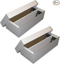 BCW Shoe Storage Card Box - 2 ct | Cardboard Box for Trading Cards, Gaming Cards, and Collectibles | Holds 1600 Standard Cards or 300 3x4 Toploaders | Gaming Card Organizer Box | Assembly Required by BCW