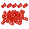 DMiotech 100 Pack 11mm ID Red Screw Thread Protectors Rubber End Caps Bolt Covers for Screw Bolt Furniture Pipe by DMiotech