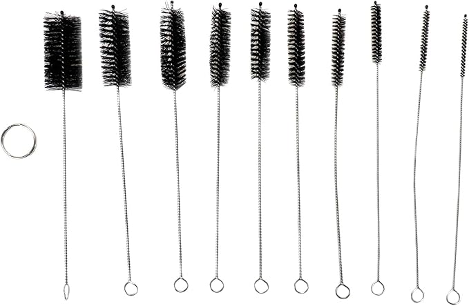 20Pcs 10 Sizes Humidifier Brush Cleaner Bottle Brush Small Diameter Drinking Straw Cleaning Brush,Black and White - Image 4