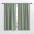 NICETOWN RV Curtains for Camper Windows - (Greyish Green Color) 34x54 Inch, 2 Panels Set, Thermal Insulated Room Darkening Blackout Drapes/Draperies with Rod Pocket & Back Tab for Half Window by NICETOWN