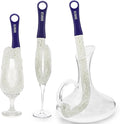 KUWAN Bottle Cleaning Brush Multi-Function Household Tools Flexible Bottle Scourer for Some Decanters, Goblets, Glasses, Cups (Long 3pcs) by KUWAN