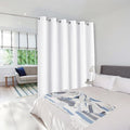 NICETOWN Room Divider Curtain Screen Partition, Vertical Blind for Sling Door, Window Curtain, Privacy Blind for Patio, Extra Wide Drape (White, Single Panel, 10ft Wide x 9ft Long) by NICETOWN