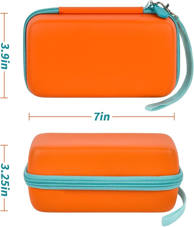 ANKHOH Organizer Case for 3Doodler Start+ Essentials 3D Pen for Kids, EVA Shell/Wrist Strap, Drop-Proof Water-Resistant, Stores for 3Doodler Pen Filament USB for Travel/Home/School (Box Only) Orange - Image 6