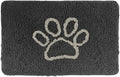 GORILLA GRIP SOAKSTOPPER Dog Door Mat, 36x24 Machine Washable Rug Absorbent Doormat Captures Moisture Mud Dirt, Quick Dry Soft Chenille Entryway Rugs Indoor Entrance Mats for Dog Paws, Charcoal by GorillaGrip