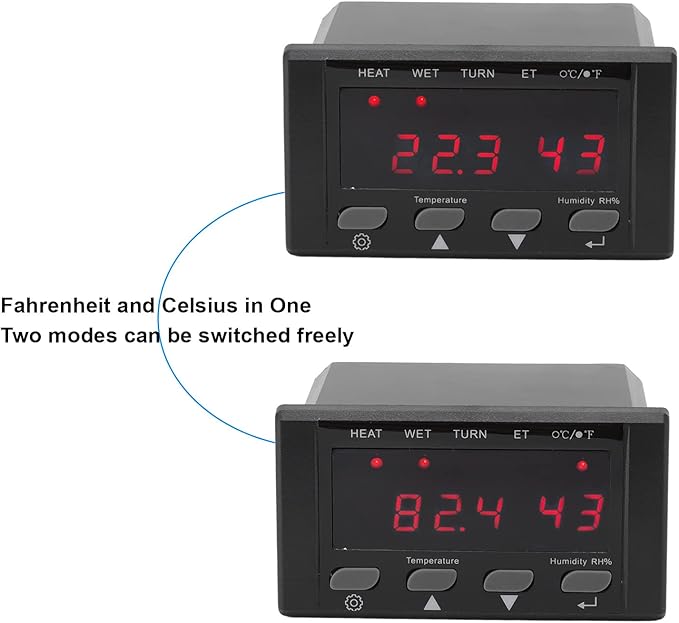 Digital Temperature Controller, 220V/110V Automatic Egg Incubator Thermostat Incubator Temp Humidity Controller - Image 5