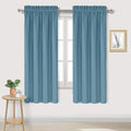 DWCN Blackout Curtains for Living Room Thermal Insulated, Energy Saving & Noise Reducing Bedroom Curtains, Stone Blue, W 42x L 72 Inch, Set of 2 Rod Pocket Curtain Panels by DWCN