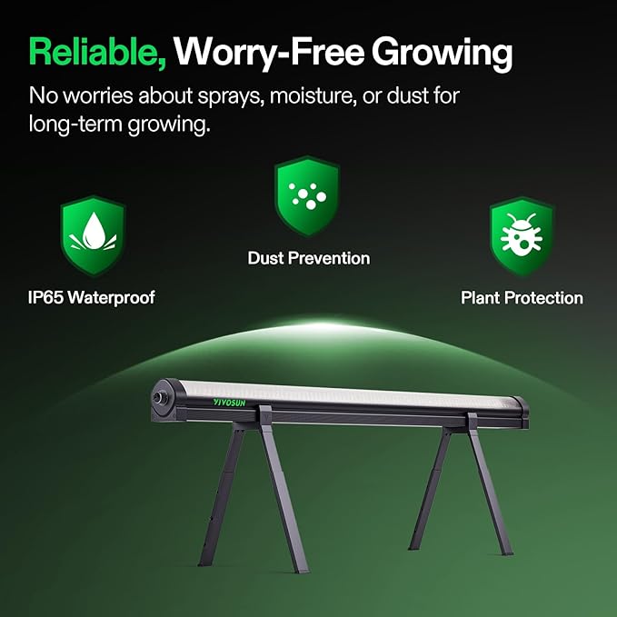 VIVOSUN LumaRay Under Canopy Grow Light, Full Spectrum Dimmable LED Grow Lights for Grow Tents, Greenhouses, SGS Compatible, 100W, 3.28 ft, 2 Pack - Image 6
