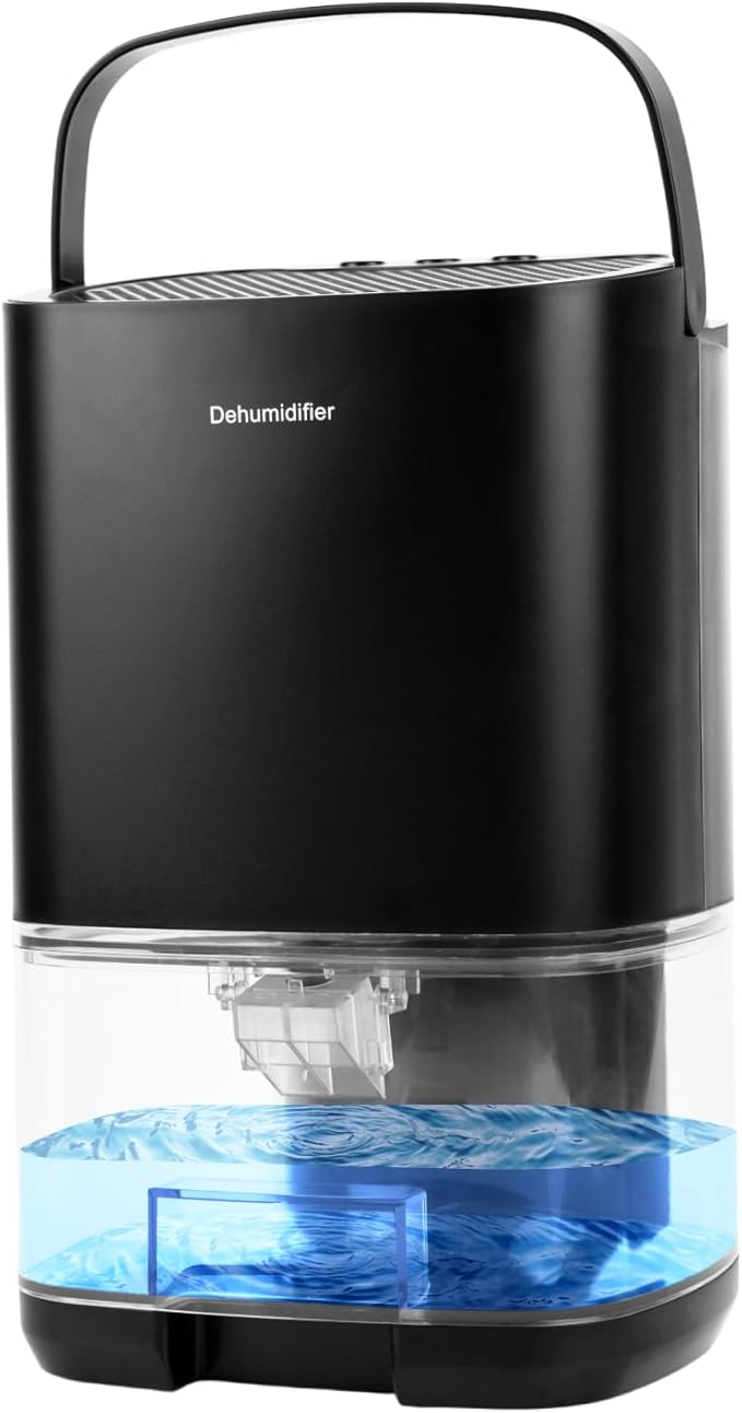 Dehumidifier ELROTONEG, 35 OZ Water Tank (300 sq. ft), Small Dehumidifier for Basement with Auto-Off, Sleep Mode and LED Lighting (Black) - Image 7