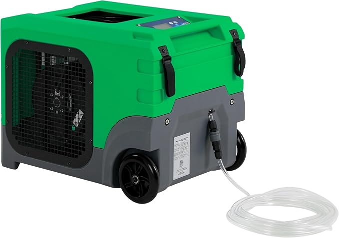 Mounto MOUNTO 268Pints LGR Commercial Compact Dehumidifier with Pump and Drain Hose, LGR Portable Dehumidifier with wheels for Home, Basements, Garages, and Job Sites (Green) - Image 3