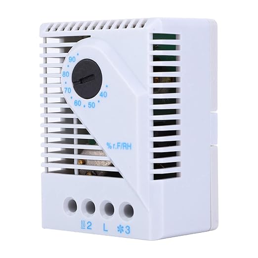 Mechanical Humidity Controller, 2-3 Pole Terminal, 12‑250V Input, Back Rail Slot to Attach to 35mm Rails, Prevent Condensation and Erosion, Heat (MFR012) - Image 4