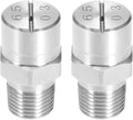 uxcell Flat Fan Spray Tip - 1/8BSPT Male Thread 304 Stainless Steel Nozzle - 65 Degree 1.1mm Orifice Diameter - 2 Pcs by uxcell