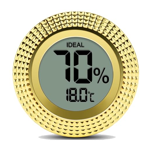Cigar Digital Hygrometer - High Precision Adjustable Digital LCD-Monitor Hygrometer Thermometer for Cigar Humidor | Box | Cabinet | Jars | Guitar (Digital) by Anync