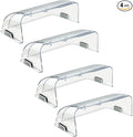 Heating & Air Vent Deflector for Vents, Sidewall, Ceiling, Floor Registers - Adjust Between 9"-14", Magnetic Vent Covers for Air Conditioning, Heat, AC, Floor, Under Furniture (4 Pack Clear) by Binazon