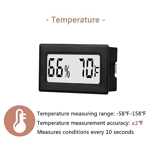 6 Pack Mini Small Digital Hygrometer Thermometer Indoor Temperature and Humidity Meter Gauge with Temp Humidity Sensor Monitor Fahrenheit (℉) for Jars,Home,Room - Image 4