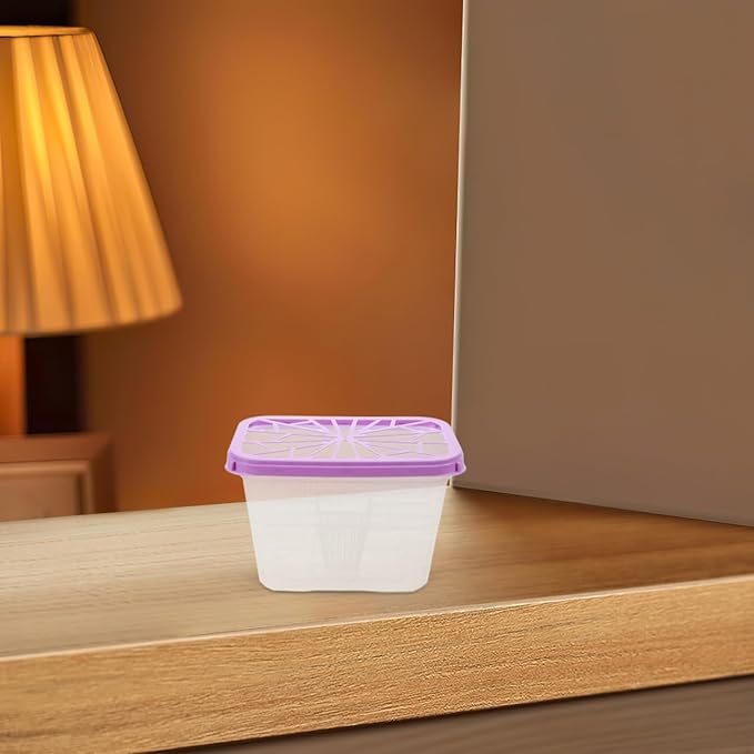Amosfun 4pcs Moisture Absorbing Box Reusable Plastic Container for Home Refillable Moisture Absorber Holder - Image 6