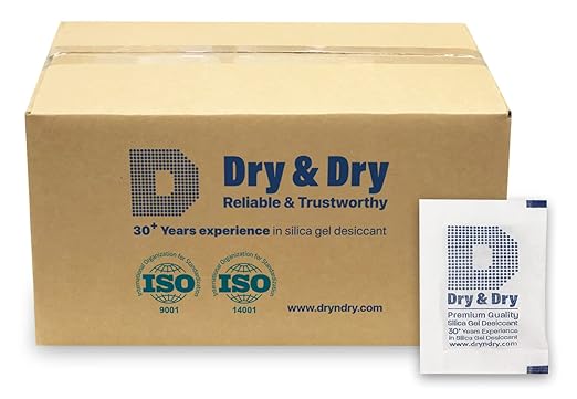 Dry & Dry 5 Gram [3000 Packets] Silica Gel Packets, Desiccants - Rechargeable Fabric Silica Gel Packs, Silica Gel, Silica Packets, Desiccant Packs for Storage by DryDry