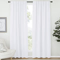 NICETOWN Dining Room Window Curtains - (White Color) W52 x L84, Set of 2, Window Treatment Drapery Panels for Hall Room by NICETOWN