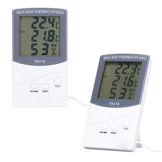 Indoor Outdoor Thermometer, Accurate Digital Hygrometer Indoor Thermometer Humidity Meter with Probe, Large Screen Temperature Humidity Monitor for Home, Office, Garden - Image 6