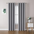 ChrisDowa Grommet Blackout Curtains for Bedroom and Living Room - 2 Panels Set Thermal Insulated Room Darkening Curtains (Light Grey, 52W x 72L) by ChrisDowa