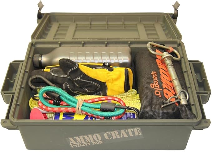 MTM ACR4-18 Ammo Crate Utility Box-Carry up to 65lbs of gear-Stackable design, double padlock for security - Water-resistant O-ring seal - Army Green - Image 5