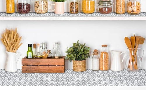 12" W x 120" L Floral Drawer and Shelf Liner for Cabinets, Non-Adhesive Strong Grip Non-Slip Flower Shelf Cabinet Kitchen Shelf Liners for Kitchen Cabinets - Image 2