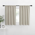 NICETOWN Blackout Curtains for Living Curtains, Room Darkening Window Curtain Panels, Easy-Care Solid Thermal Insulated Draperies/Drapes for Daughter Room (Natural, 2 Panels, 34 by 40) by NICETOWN