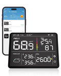 Temtop Air Quality Monitor Indoor PM2.5 CO2 Detector, 8-in-1 Smart Air Quality Weather Station with PM2.5 PM10 CO2 Temperature Humidity Sensor Weather Forecast for Home by Temtop