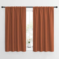 NICETOWN Blackout Curtains and Drapes - Thermal Insulated Solid Rod Pocket Blackout Draperies/Panels (Burnt Orange, 1 Pair, 42 by 54 inches) by NICETOWN