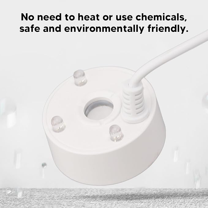 Ultrasonic Mist Maker Fogger, Water Fountain Pond Fog Machine Atomizer Air Humidifier with Colorful LED Lights for Water Fountain Pond Fogger Halloween Party Christmas, Rockery - Image 6